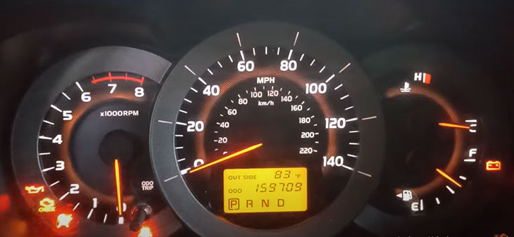 rav4 vsc abs 4wd lights on